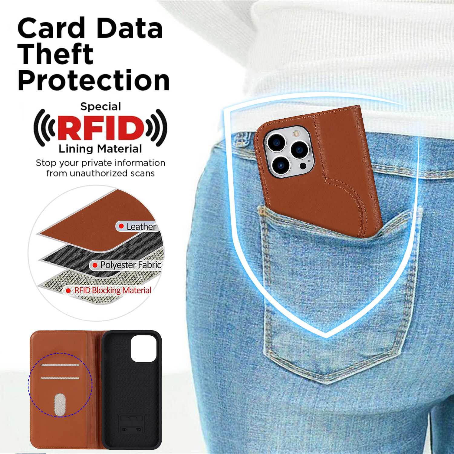 Anwendbar zu iPhone14 handy leder fall drahtlose lade 13/12 stil magnetische flip schutzhülle Großhandel_voghion.com