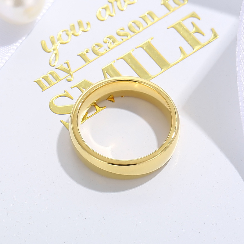 Gold Color Geometric Stainless Steel Fashion Rings