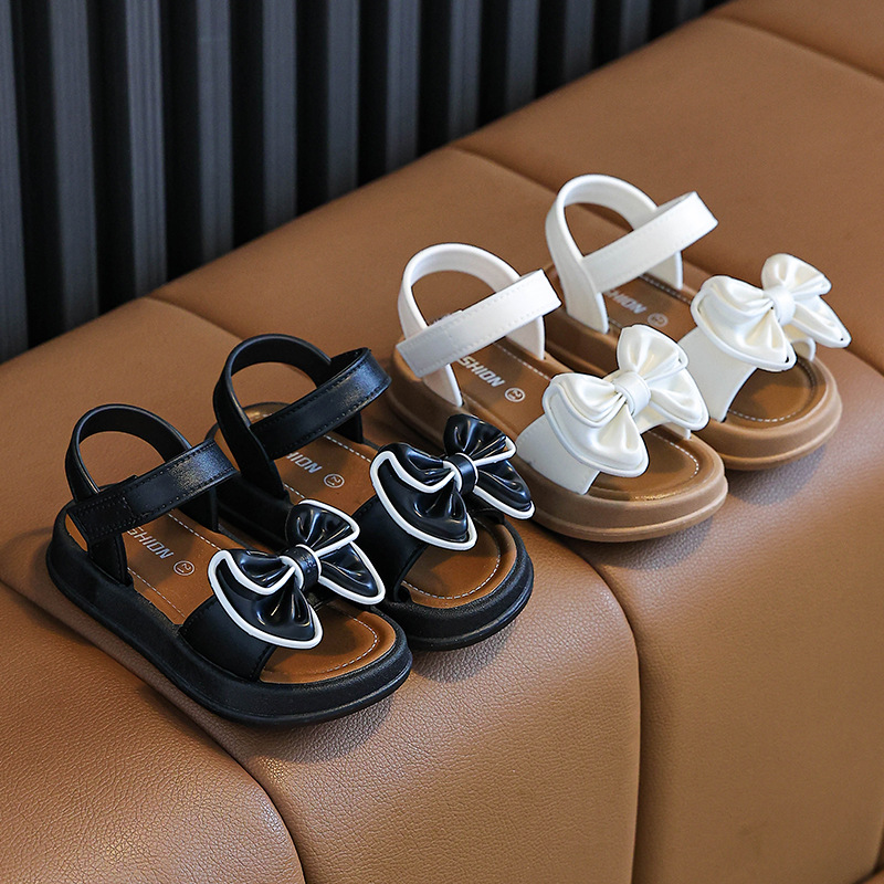 Nueva moda para niñas sandalias de verano arco princesa sandalias estudiantes de velcro universal sandalias para niños