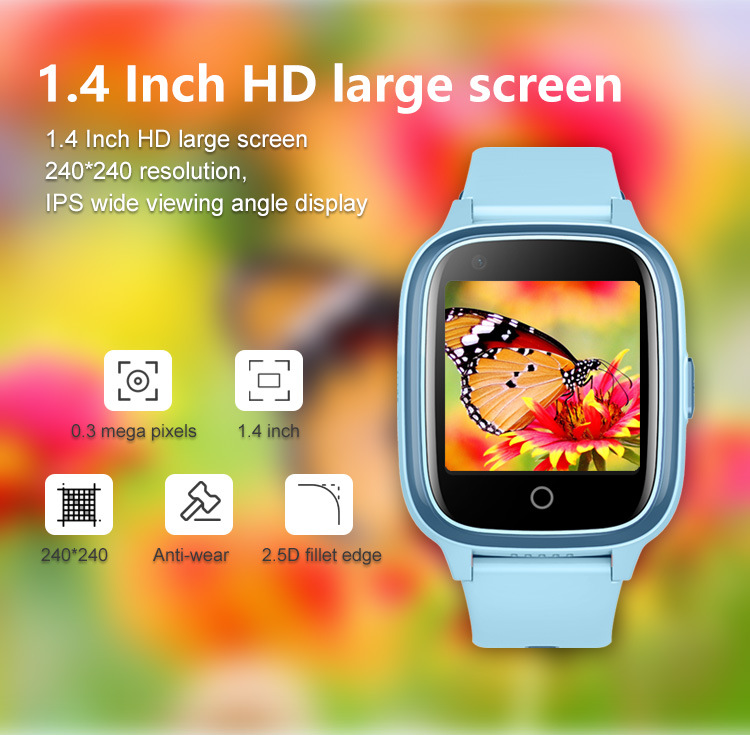 Barnklocka smartwatch 4g med gps vattentät klocktelefon_voghion.com