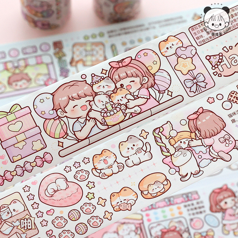 Pulls up hair band, cute sticker, scheduler