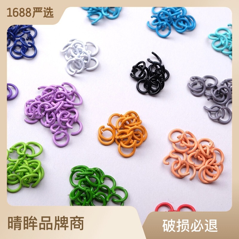 100 Price Tags Handmade DIY Accessories 1.2*8 Open Ring Small Iron Ring Colorful Keychain Pendant Accessories Jewelry