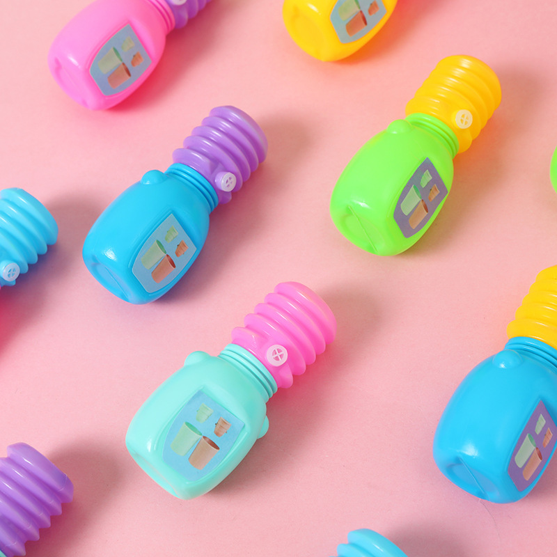 Transfronterizos niños plástico creativo beber agua de forma de bocina de presión de aire descompresión pellizco llamado juguetes de azúcar al por mayor