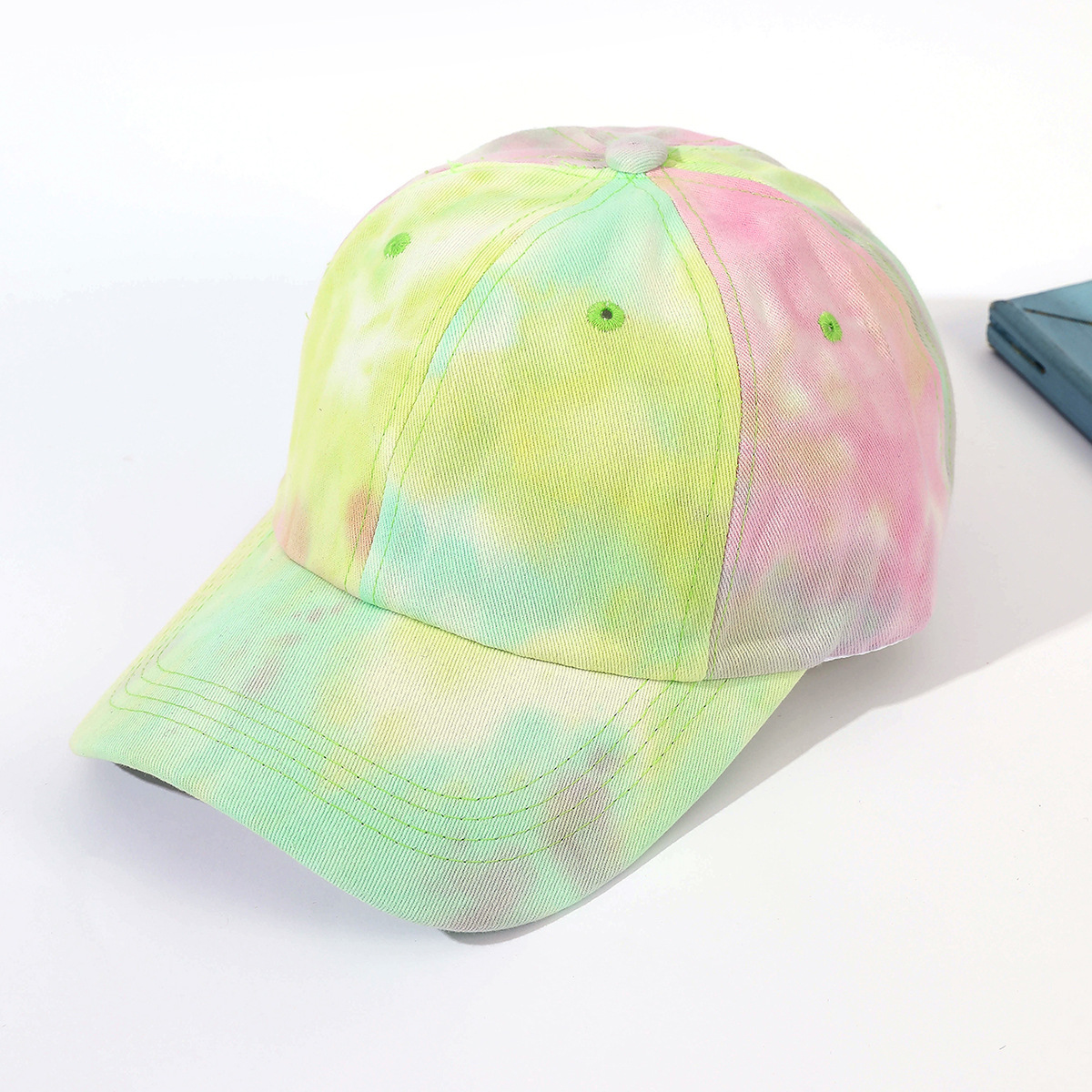 Nueva gorra de béisbol de color degradado teñido de corbata para hombres y mujeres de estilo coreano color de la calle gorra de primavera y verano sombrero de Sol de moda