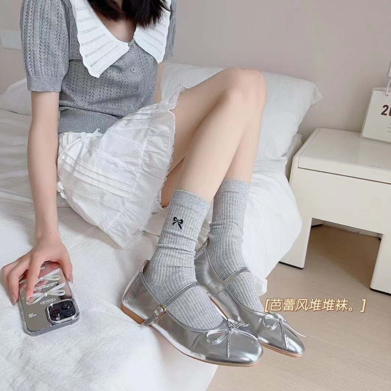 一件代发可爱百搭月子袜堆堆袜薄款夏季吸汗袜子女中筒袜透气批发|undefined