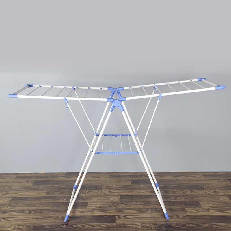 Venta caliente transfronteriza al por mayor rejilla de secado tipo ala plegable y sin instalación rejilla de secado de ropa de balcón rejilla de secado tipo suelo