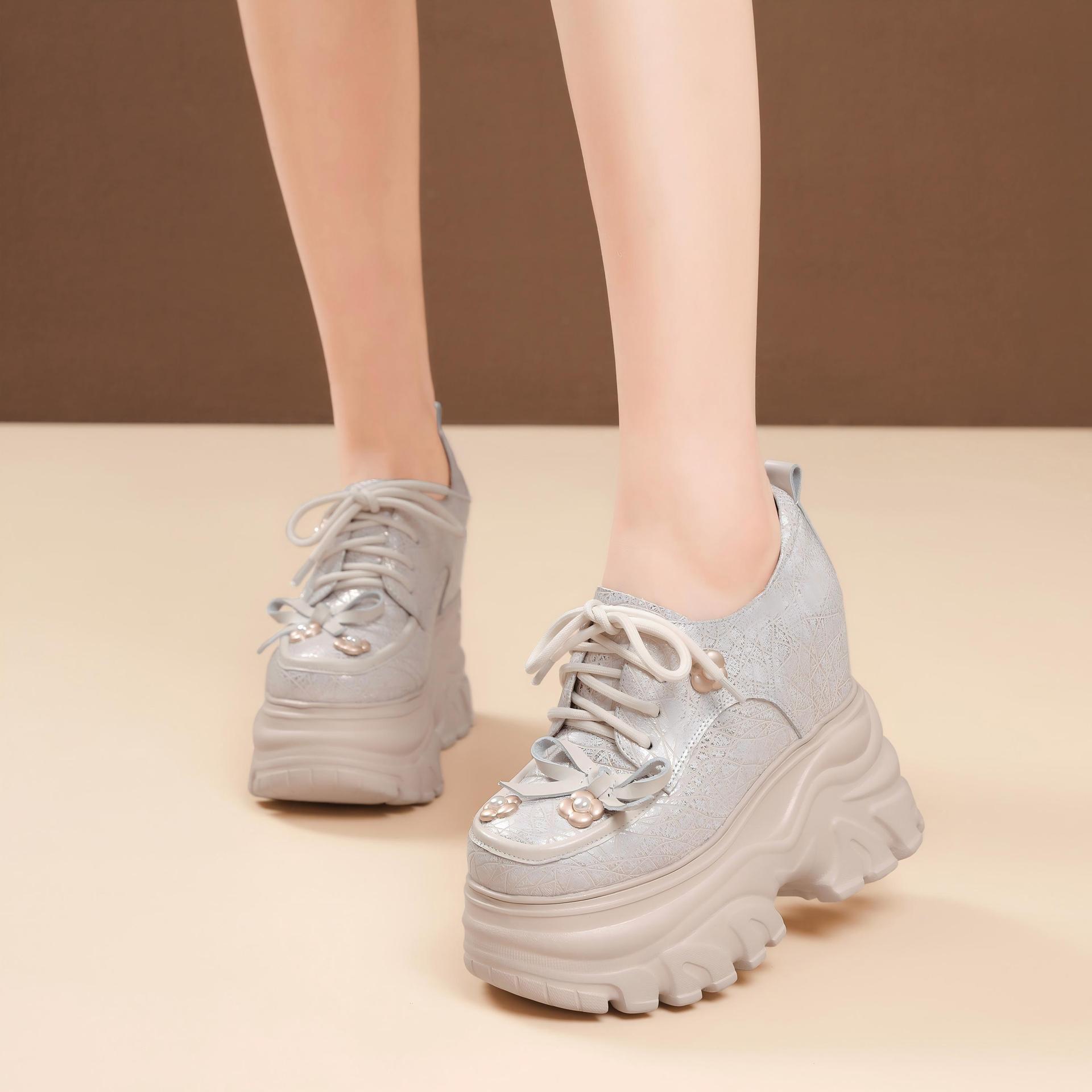 Giày nữ đế xuồng platform nơ bướm cổ điển, dây buộc, mũi sâu, gót 14 cm — màu đen
