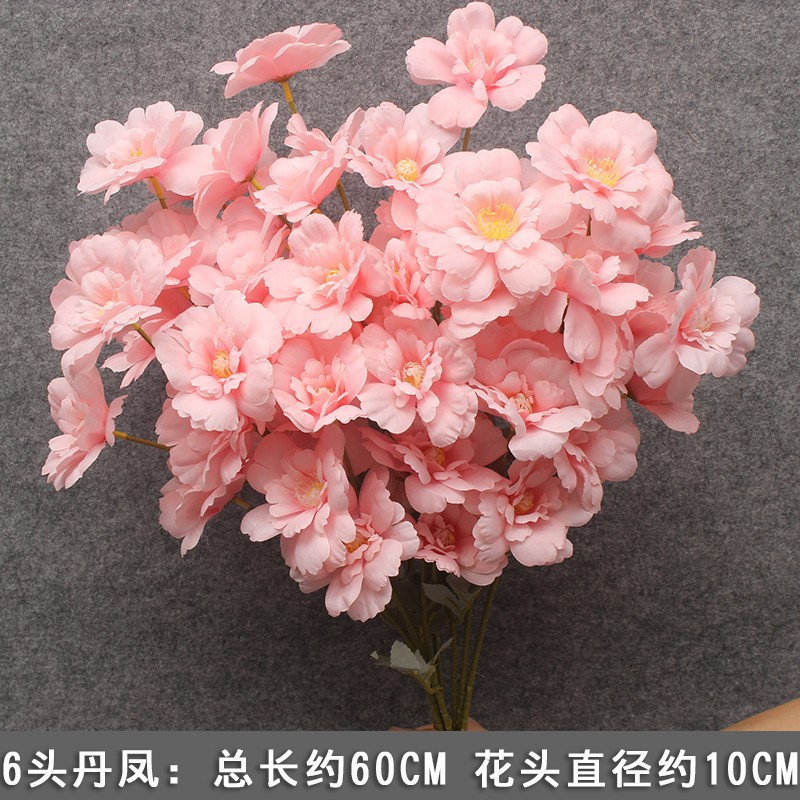 10 flores rosadas bodas flores de seda decoración floral flores falsas hortenida Wenxin Road Artes florales otros