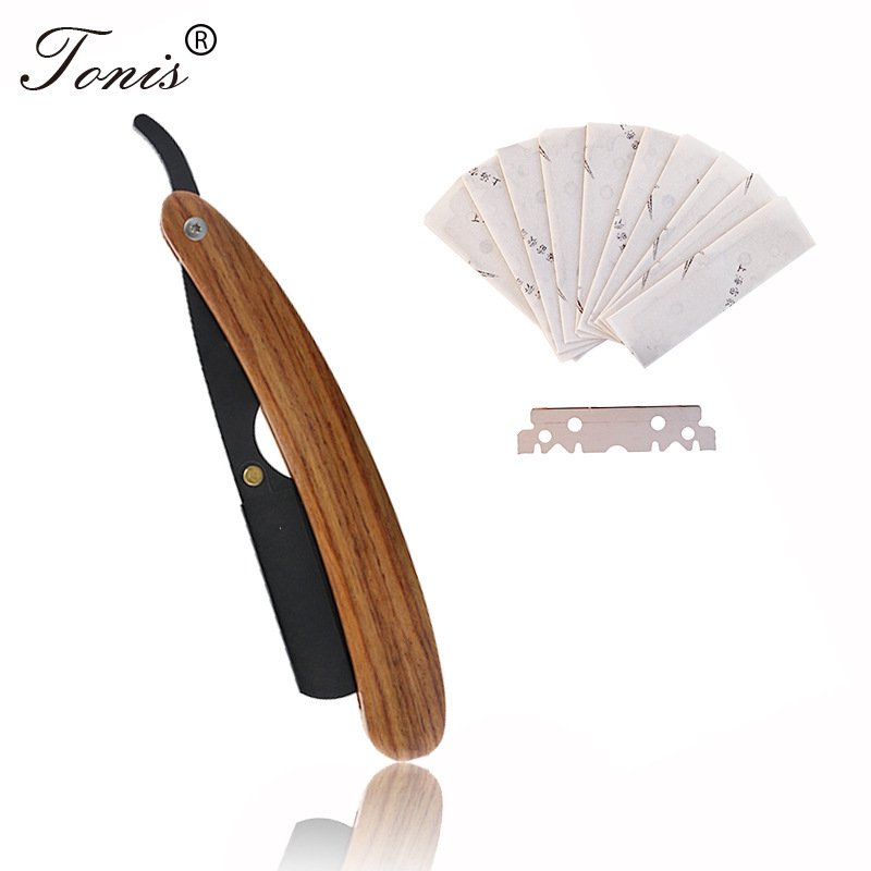 Factory spot beauty tools old-fashioned razor shaving shaving eyebrow men Hu hair salon blade holder portable knife Factory spot beauty tools old-fashioned razor shaving shaving eyebrow men Hu hair salon blade holder portable knife