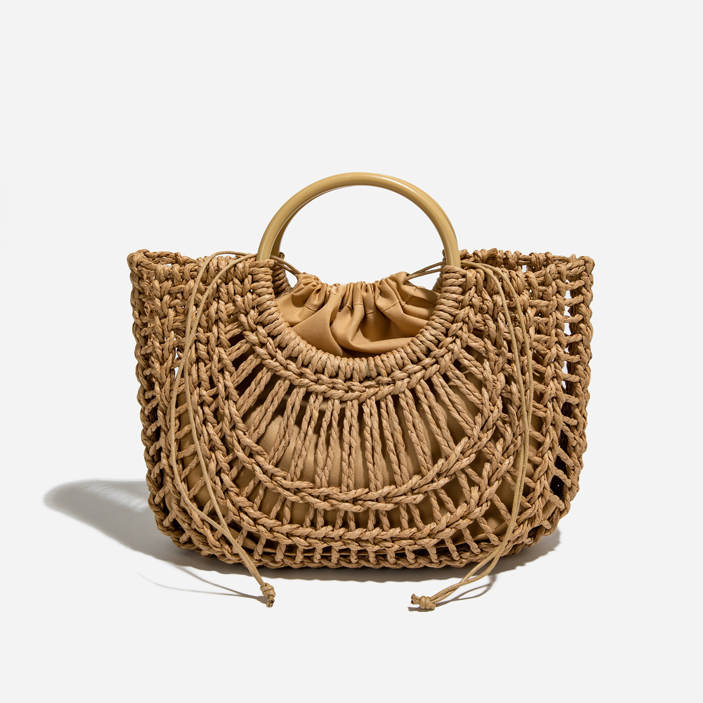 Francés retro bosques retro diarios literatura retro hueco tejido de paja trenzado bolsa de cestas de verduras vacacionales bolsa de playa image 7