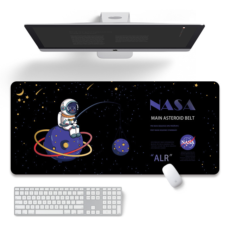 Nasa宇宙シンプルマウスパッド超大型ロックサイドオフィスeコマースゲームノートパソコンキーボード滑り止めテーブルパッド|undefined