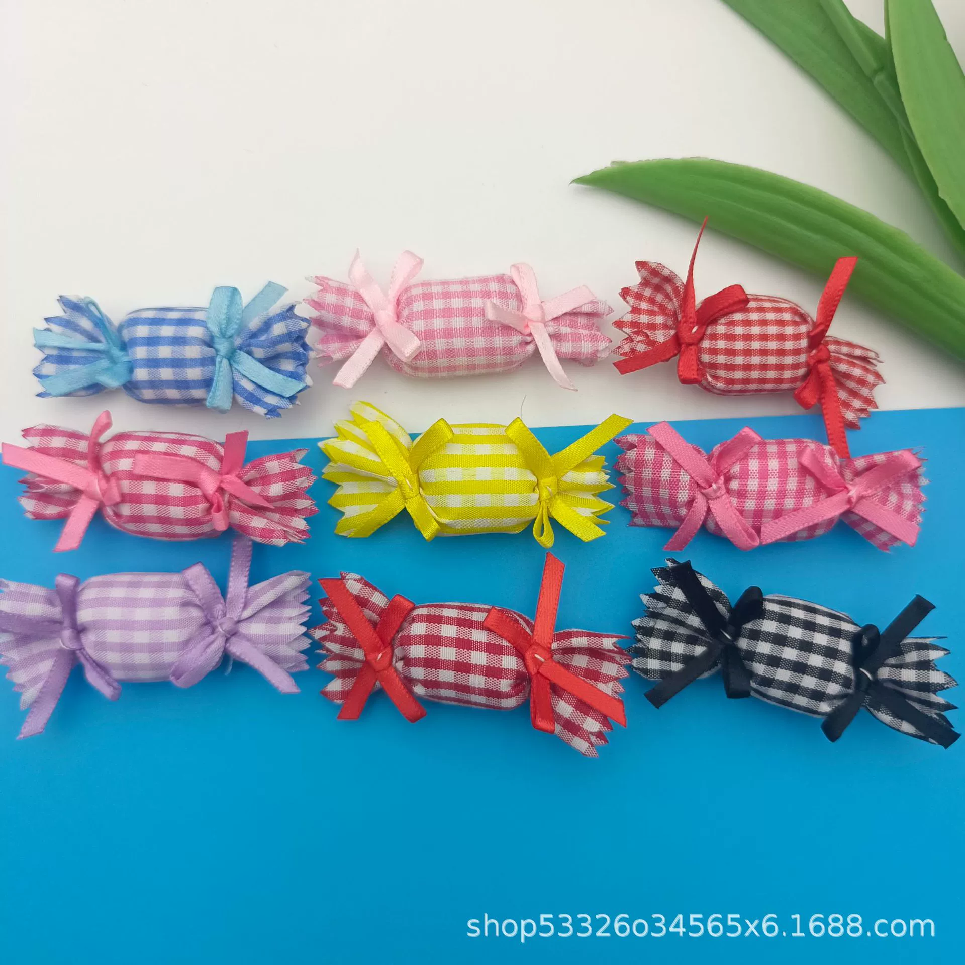 Новые клетчатые конфеты, свежие и сладкие, сшитые вручную, декоративные аксессуары для одежды «сделай сам», детская заколка для волос, повязка на голову