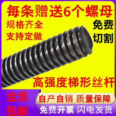 goods in stock 45 Trapezoid Screw rod Thread Screw Nut suit Anti tooth Screw rod T-type buckle