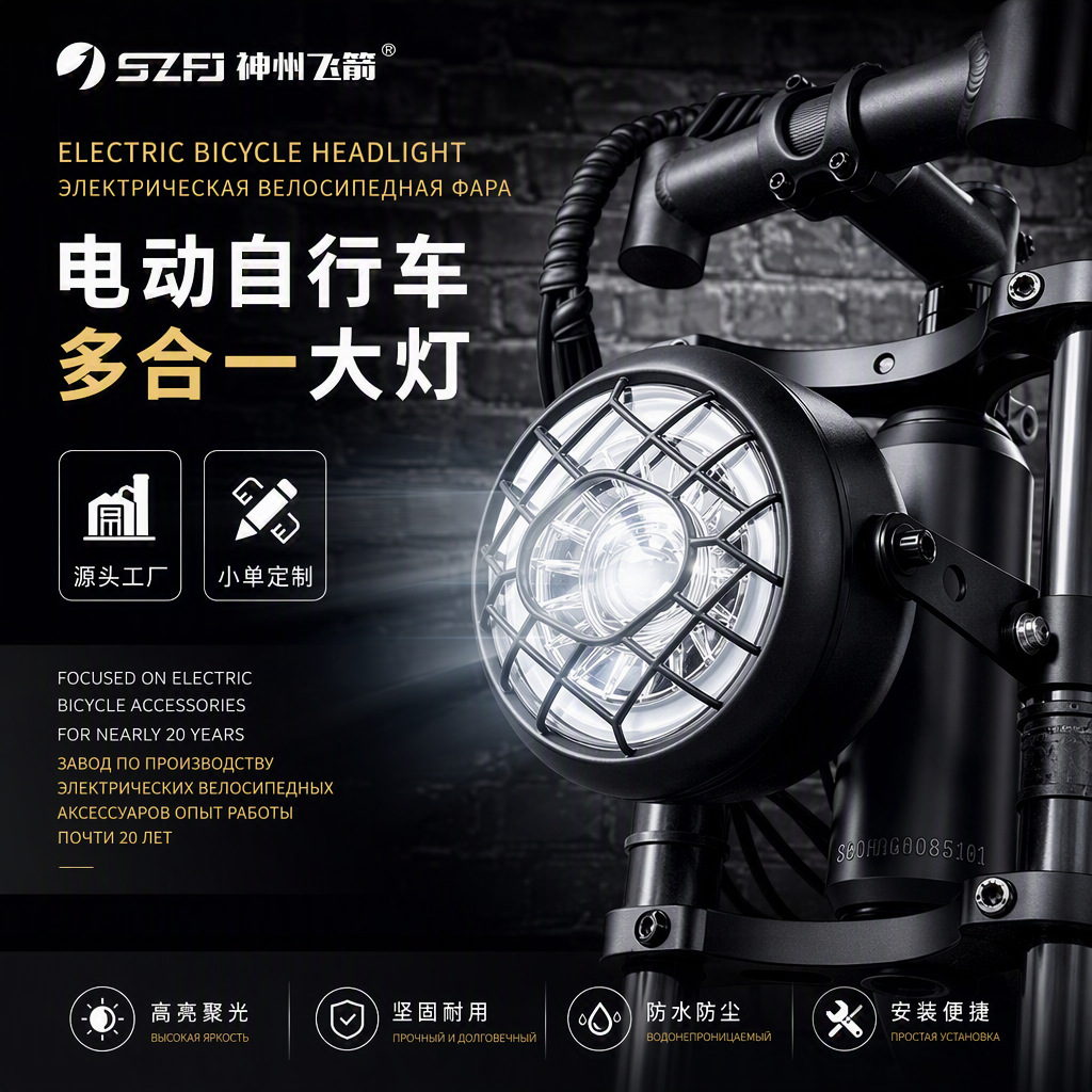 Electric off-road retro black LED lantern