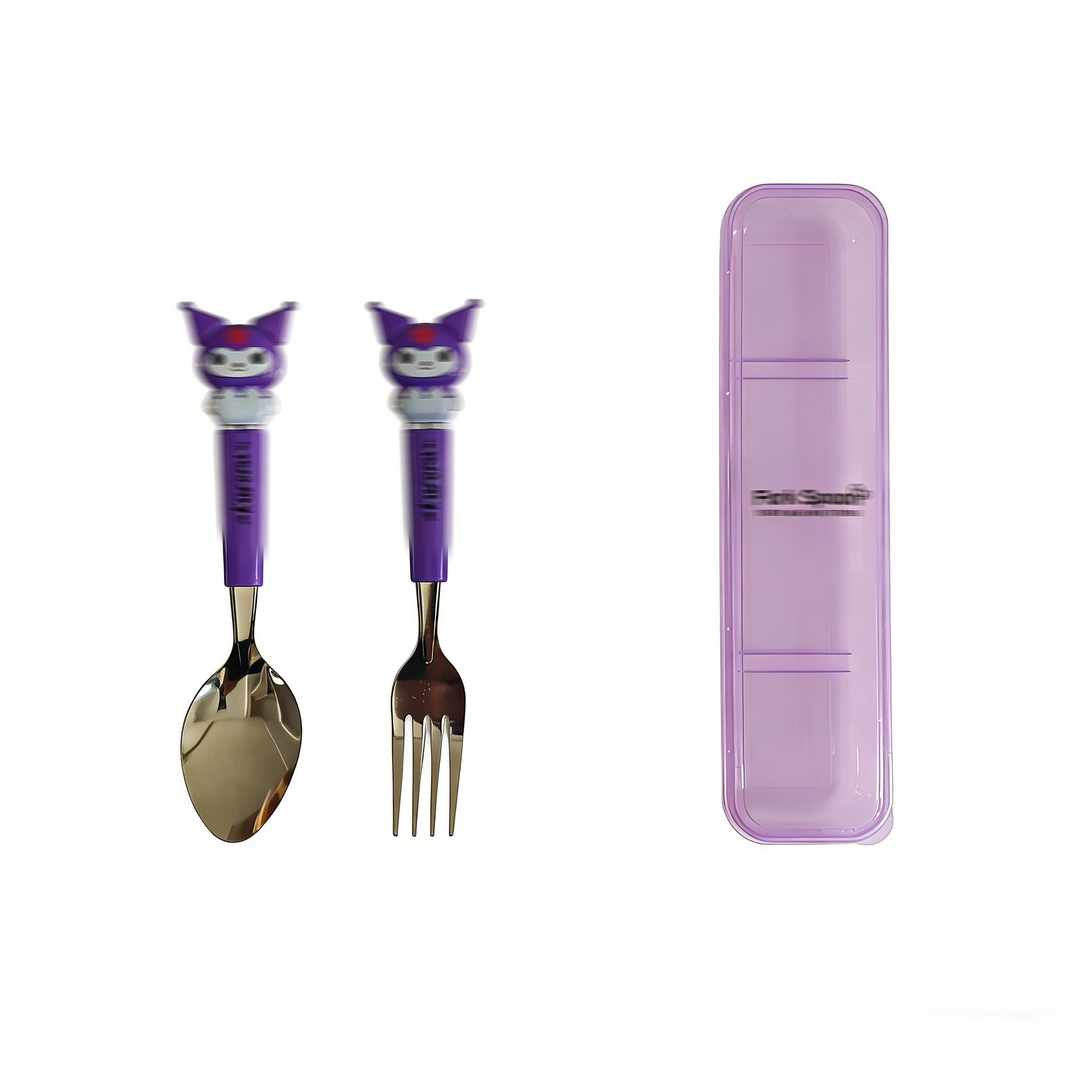 보라색 상자 두 개 세트 쿠미 [숟가락과 포크 상자]