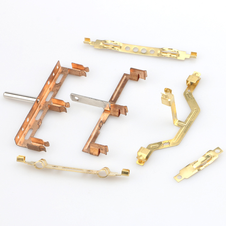 铜片插排欧规中规五金插座金属冲压弹片导电东莞工厂黄磷欧美英奥
