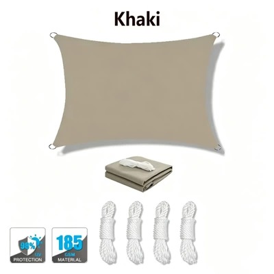 Avtomobil yan çətirləri – canopy, garden rainproof sunshade 4-corner - khaki-2x2m
