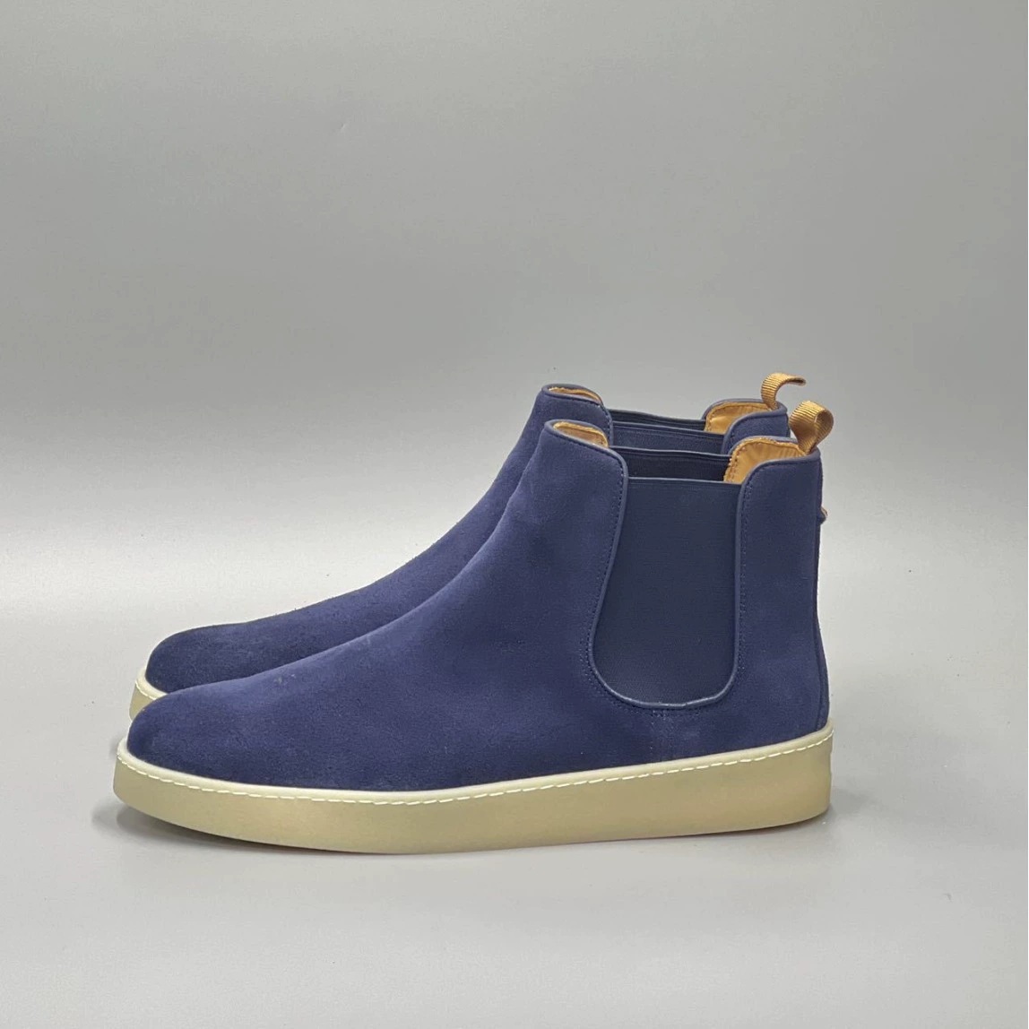 (Предпродажа) Челси сапоги мужские кожаные сапоги высокие банда повседневная обувь верхние слои кожаные ботинки Мартин сапоги мужской