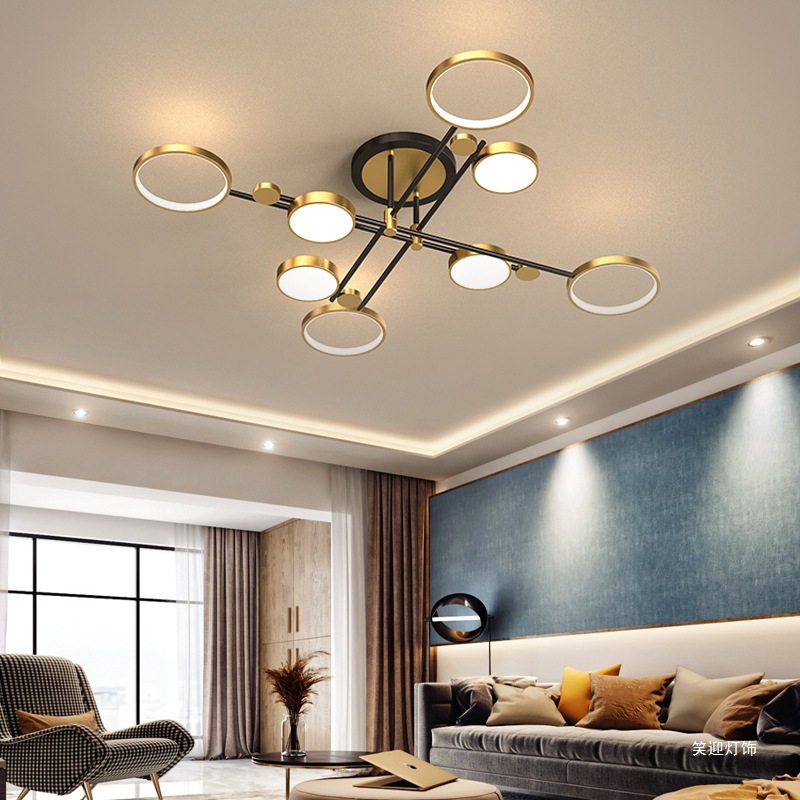 2021 New Scandinavian Simple Living Room Ceiling Lamp Creative Bedroom Study Lamp Led Lamps Accessible Luxury Art Chandelier
