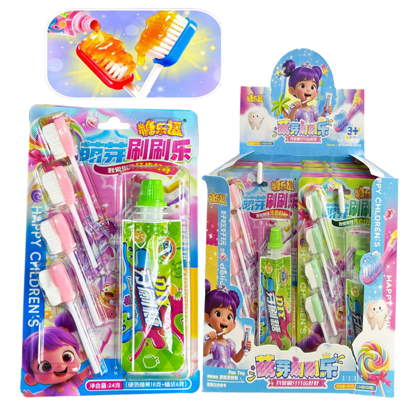 Internet Celebrity Children's Fun, Delicious and Fun Creative Toothpaste Liquid Sugar Toothbrush Lollipop Children's Snacks Wholesale