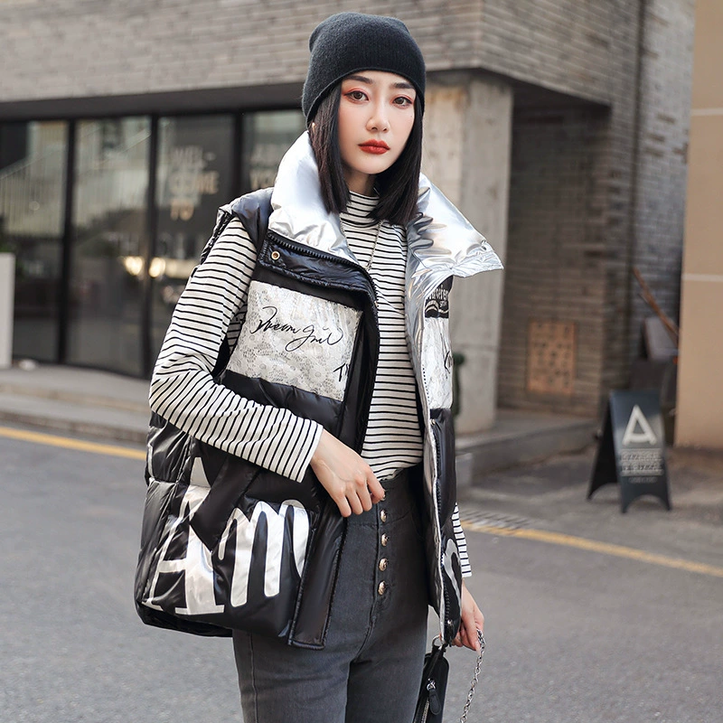 2022 осень и зима Новый короткий пуховик женская одежда жилет холодостойкая одежда пальто Внешняя торговля