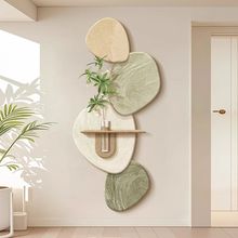 石来运转奶油风玄关装饰画水培绿植北欧现代简约走廊过道挂画壁画