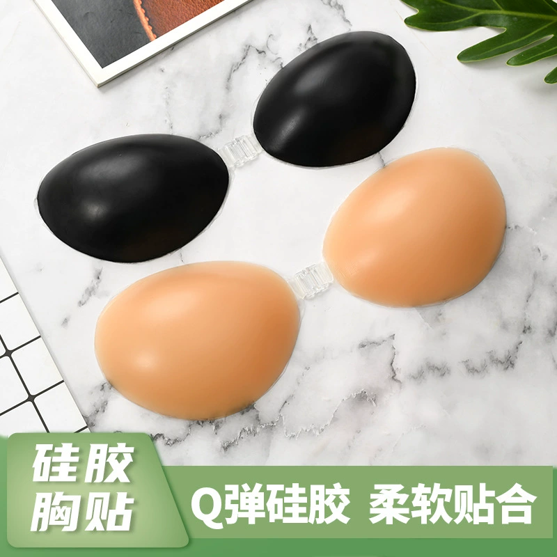 Внешняя торговля оптовая Толстая силиконовая паста для груди Новая Большая невидимая паста для груди без бретелек Водонепроницаемая силиконовая невидимая паста для груди
