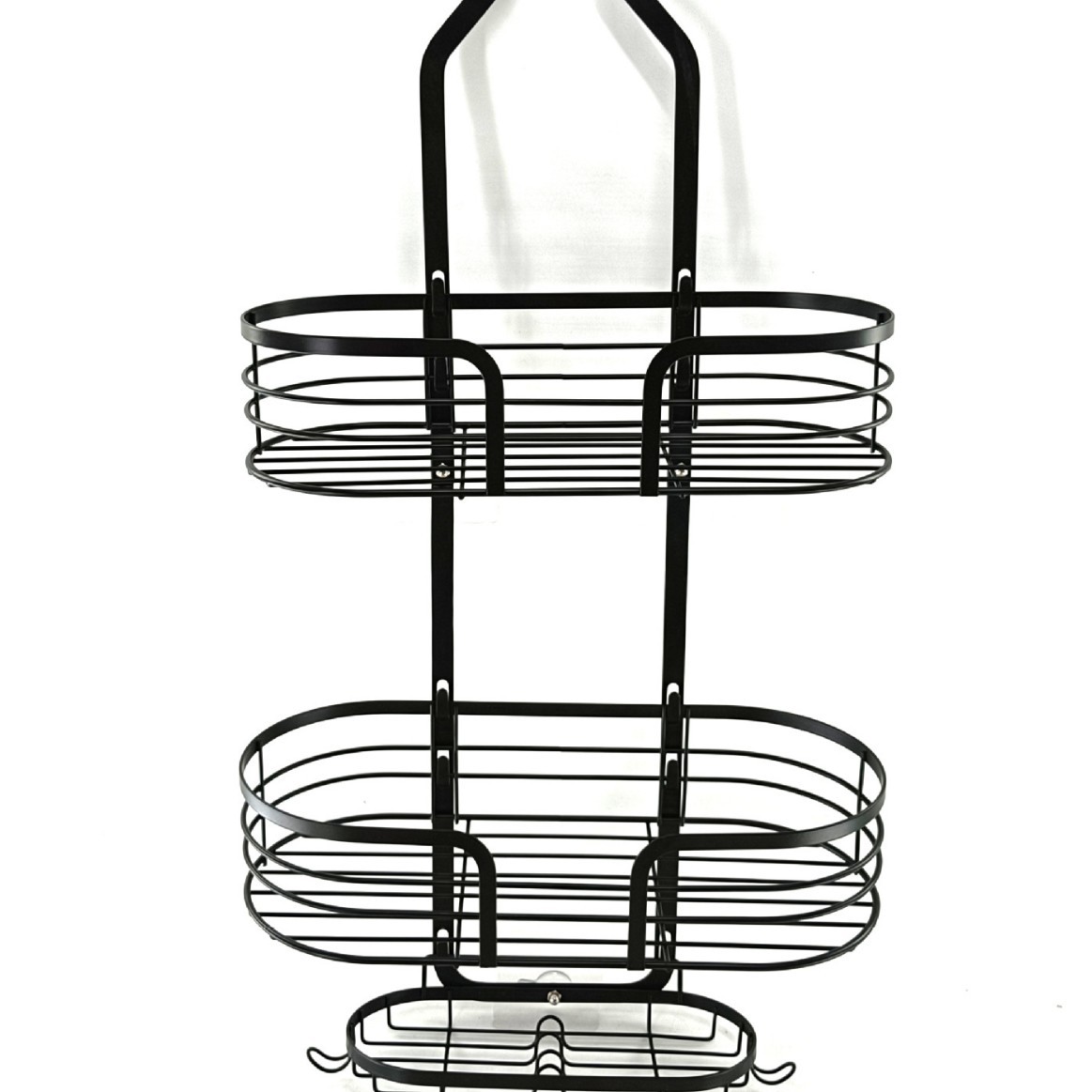 Baño de inodoro transfronterizo rack de almacenamiento montado en la pared ducha sin perforaciones para el hogar estante de ducha de almacenamiento montado en la pared