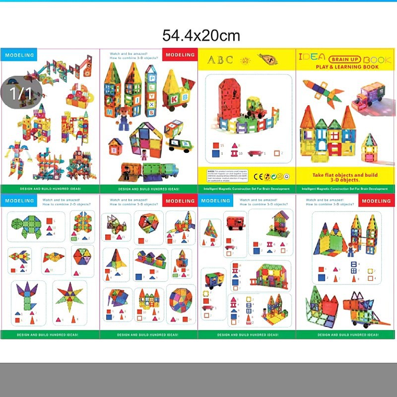 Ventana de color transfronteriza pieza magnética bloques de construcción juguetes magnéticos fuertes juguetes de educación temprana para niños y niñas