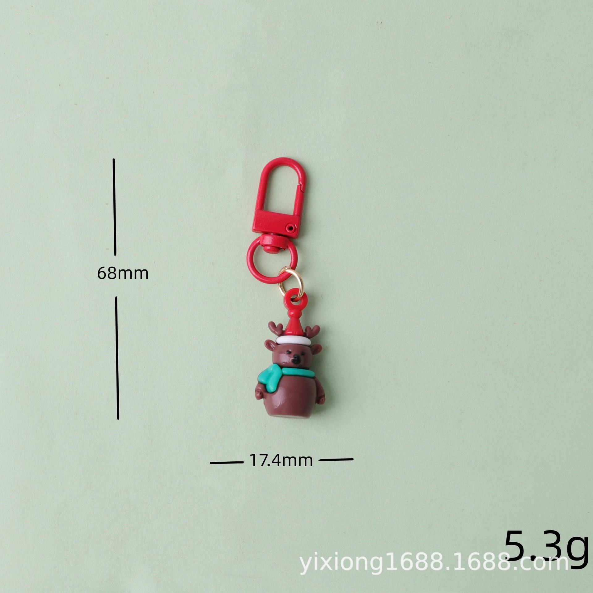 Nuevo llavero de Navidad dibujos animados Santa adorable mochila accesorios colgantes pegamento de PVC suave