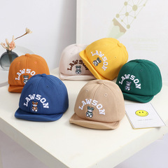 嬰兒帽子春秋款韓版時尚字母男童棒球帽春天遮陽女寶寶軟檐鴨舌帽