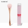 Wineglass, golden set contains rose, face blush, brush with bow, pack PVC