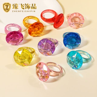 宝石戒指钻石卡通儿童玩具仿水晶饰品玩具摆摊火爆小商品玩具配件