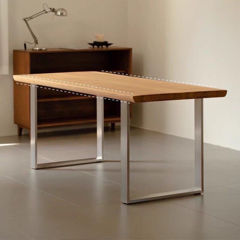 Solid wood computer desk, modern minimalist office desk, gaming desk, writing desk, dining table, rectangular straight workbench, study desk