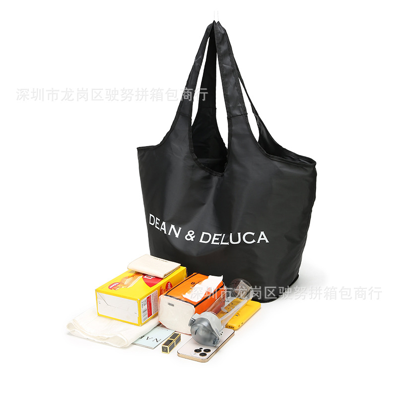 日本外贸出口户外男女通用可折叠便携购物袋束口袋手提单肩收缩包