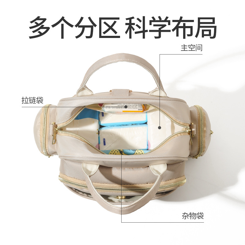Nueva bolsa de doble hombro simple de gran capacidad de separación seca y húmeda bolsa de almacenamiento de leche para salir bolsa de mano de madre aislante