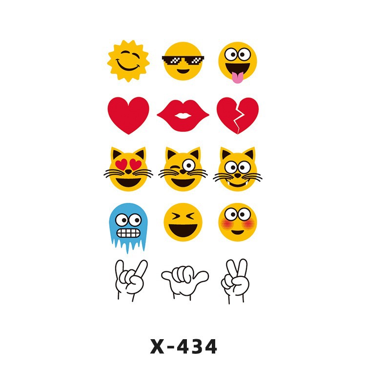 Arco de flor pequeña pegatinas de tatuaje fresco 3D dibujos animados transfronterizo Henna rosa impermeable texto en inglés pegatinas de tatuaje