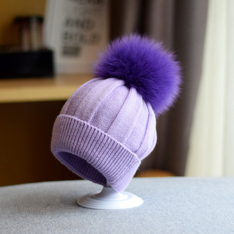 Baby Girl's Baby Boy's Cute Solid Color Pom Poms Baby Hat display picture 11