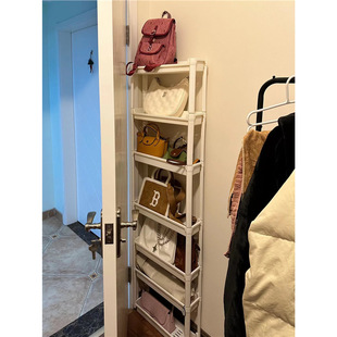 Door-back Storage Rack Bag Storage Rack Very Narrow Ultra-thin Storage Cabinet Multi-layer Gap Bag Rack Children's Bookshelf Fit Rack