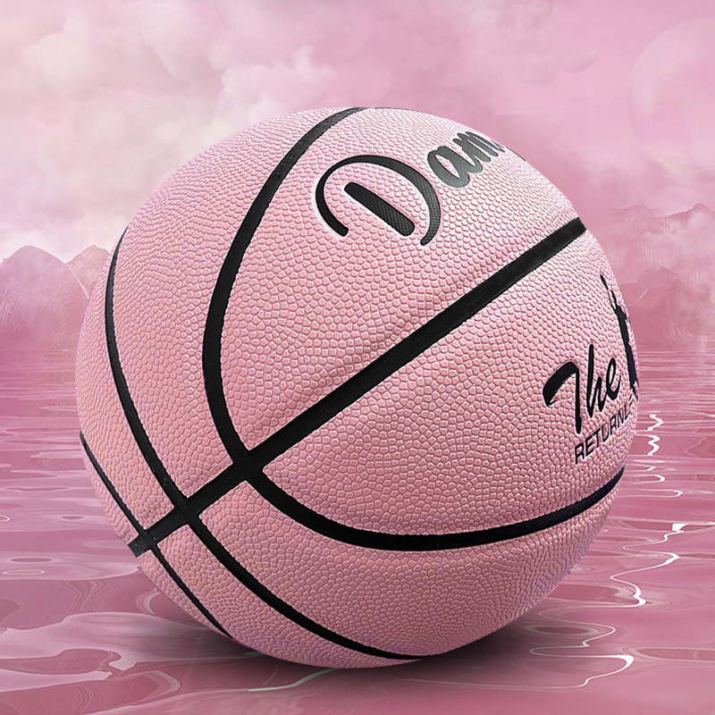 Middle School Entrance Exam No. 5, No. 6, No. 7 Basketballs for Girls, Junior High School Children, No. 6, No. 7 Primary School Students Training Pink Basketballs Wholesale