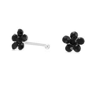 European and American New Style Piercing Nose Nails Plum Blossom Crystal Silver Nose Nails Unisex Wish