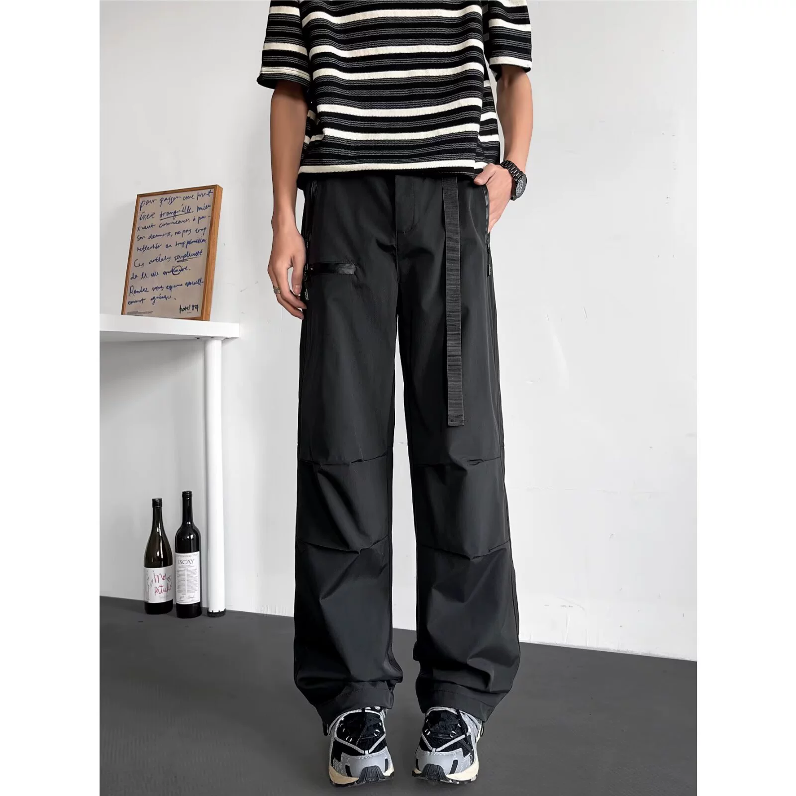 Мужские уличные мягкие брюки в горном стиле, летний модный бренд, функциональные свободные спортивные универсальные молодежные прямые повседневные брюки для походов