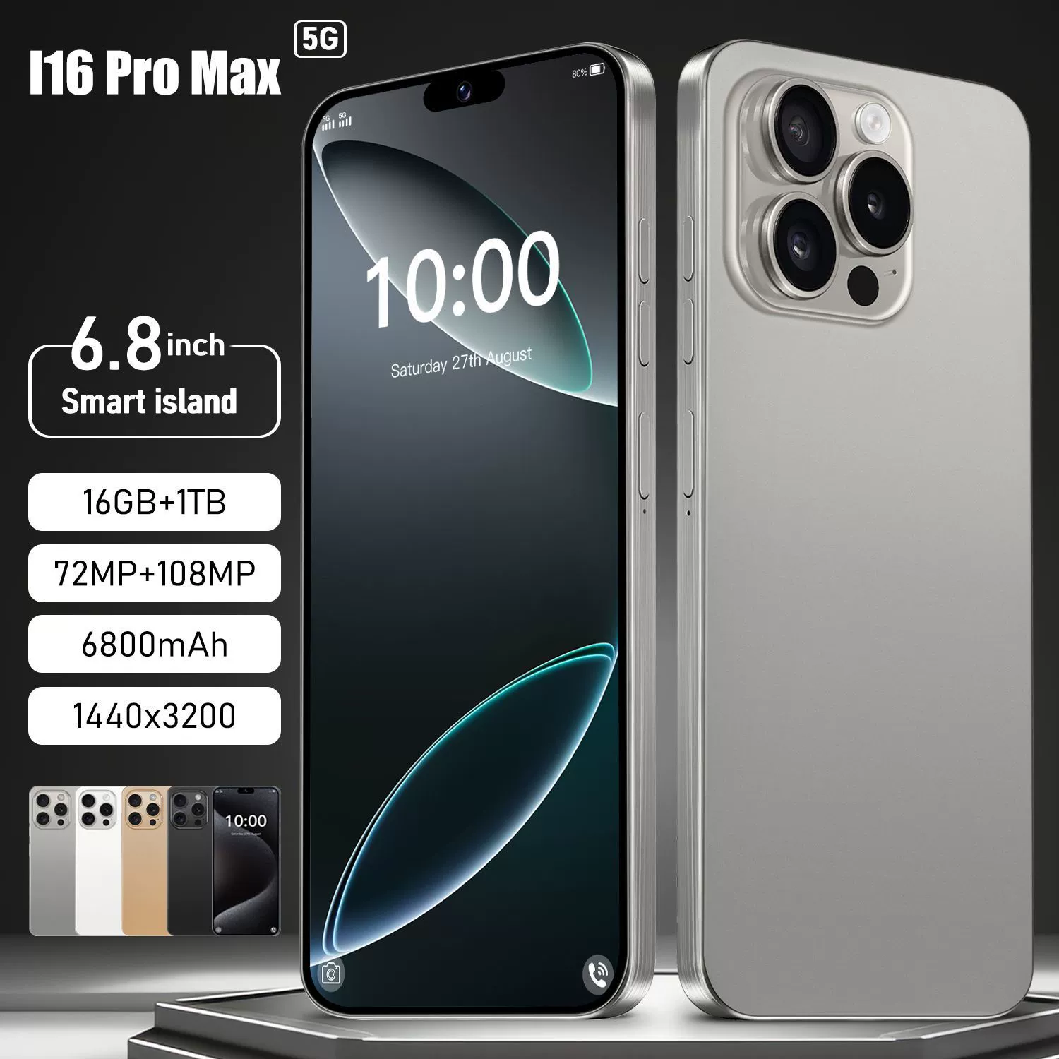 Смартфон, (торговля через границу), intel core i16, 16 pro max, 6.26 дюйма, 16 ГБ, Android, оптовая продажа, 4G