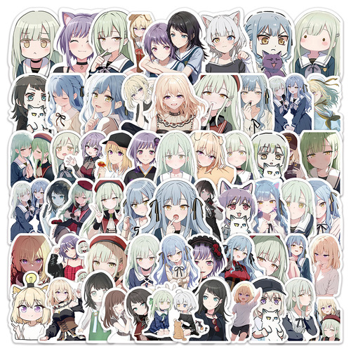 60 pieces of AveMjica cartoon sticker decoration for car water cups phone cases luggage