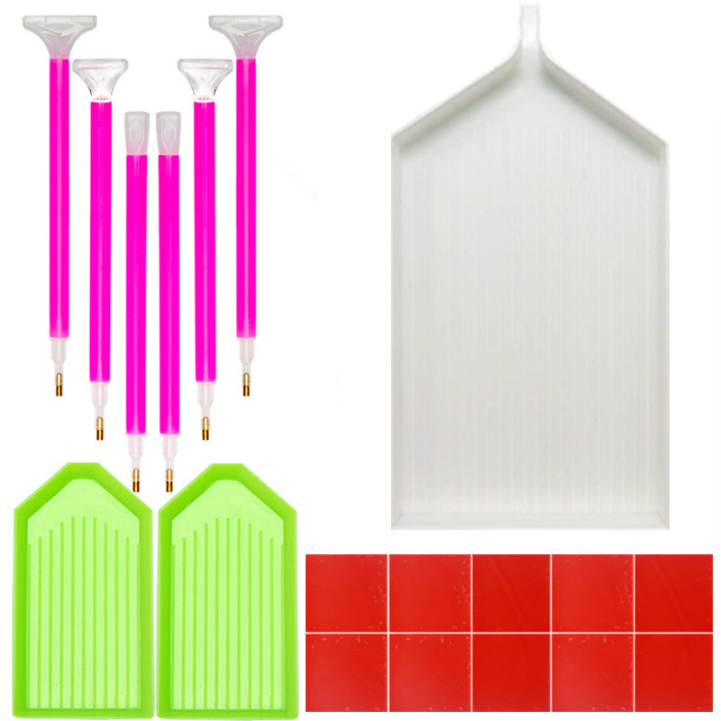 DIY diamond painting quick drill kit wholesale with suit drill plate glue stick drill cross stitch artifact