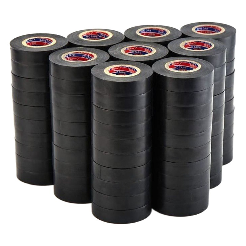 Cinta aislante eléctrica genuina de PVC impermeable, de alta viscosidad y resistente a altas temperaturas, ampliada y engrosada, para cables eléctricos, 20 m, negra.