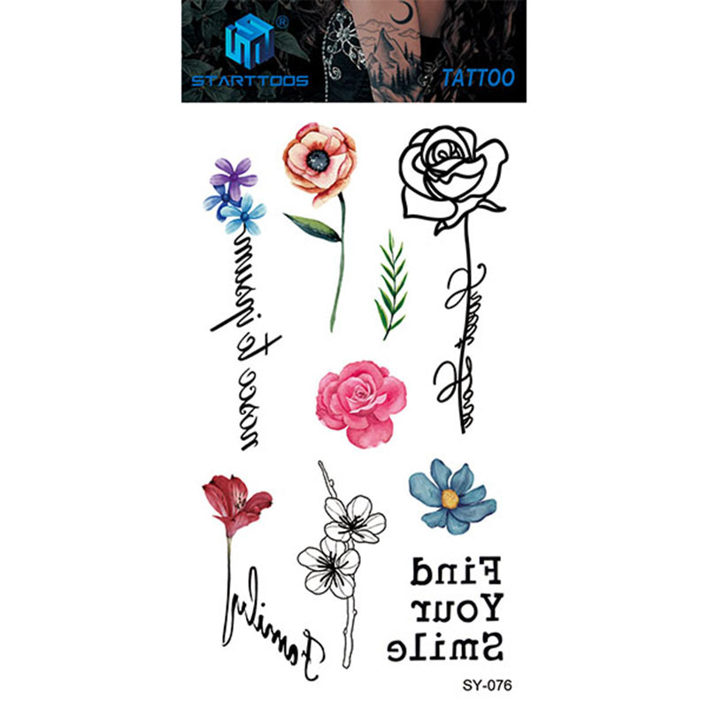 Spot mayorista transfronterizo dulce y simple viento tatuaje de dedo moda cool tatuaje desechable tendencia