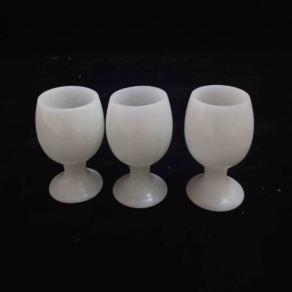 Wineglass white jade