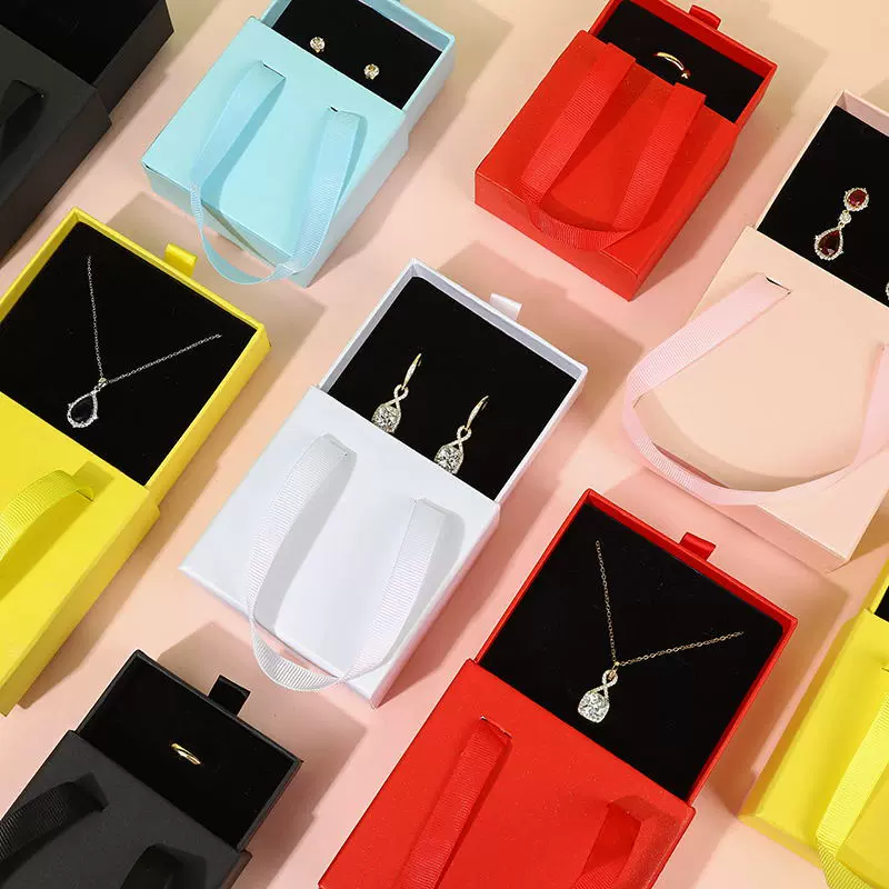 厂家定制手提抽屉盒 饰品戒指耳环首饰盒项链手镯耳坠包装礼盒