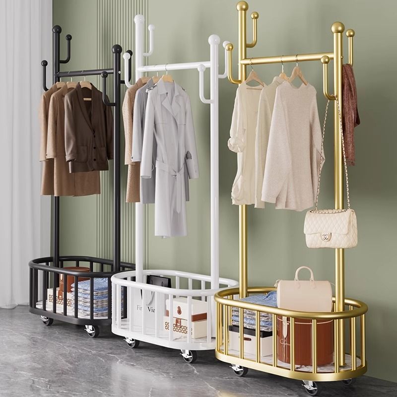 Coat Rack, Home Bedroom Floor-Standing Clothes Rack, Removable Storage Rack Behind the Door, Corner Simple Clothes Drying Dormitory New